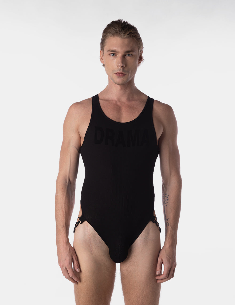 Barcode Rib Bodysuit DRAMA