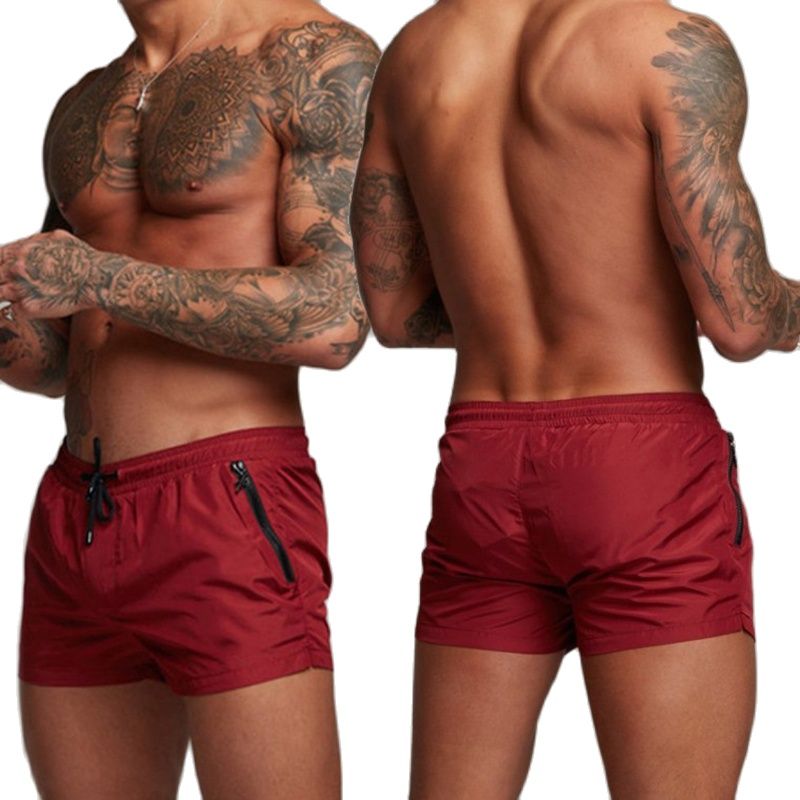5" Quick Dry Men's Red Shorts