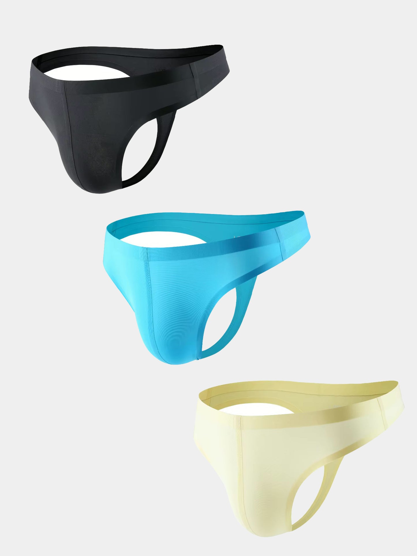 3 Pack Silky Seamless Men's Thong