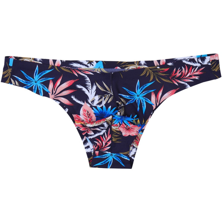 4 Pack Silky Graphic Seamless Bikini Briefs