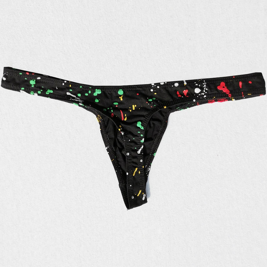4 Pack Splatter Breathable Thong