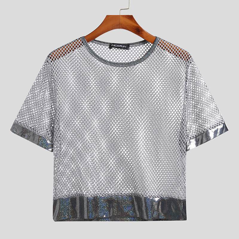 Shimmer Mesh Crop Top