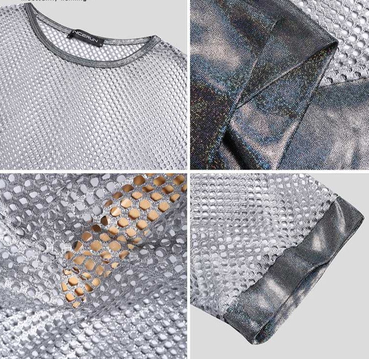 Shimmer Mesh Crop Top