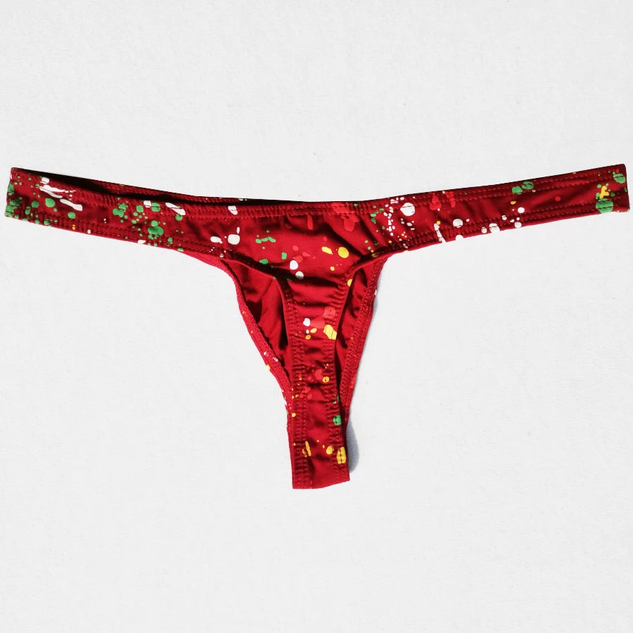 4 Pack Splatter Breathable Thong