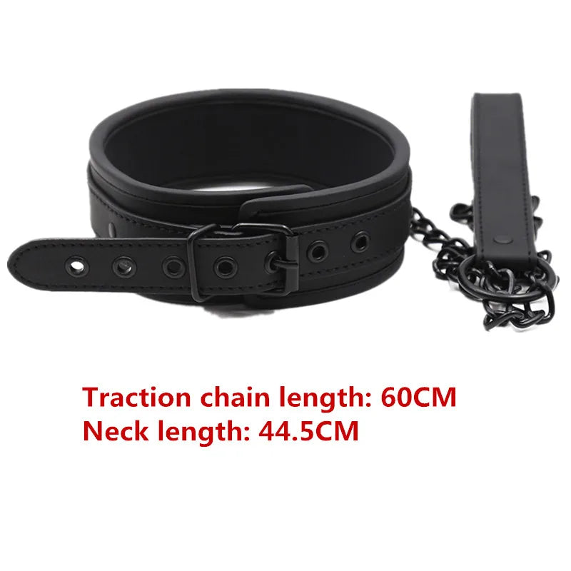 Collar, Leash, Handcuffs and Ankle Cuffs