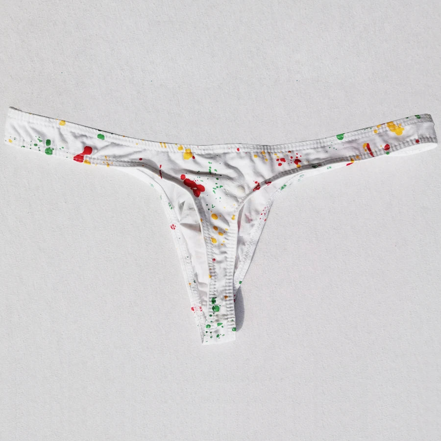 4 Pack Splatter Breathable Thong