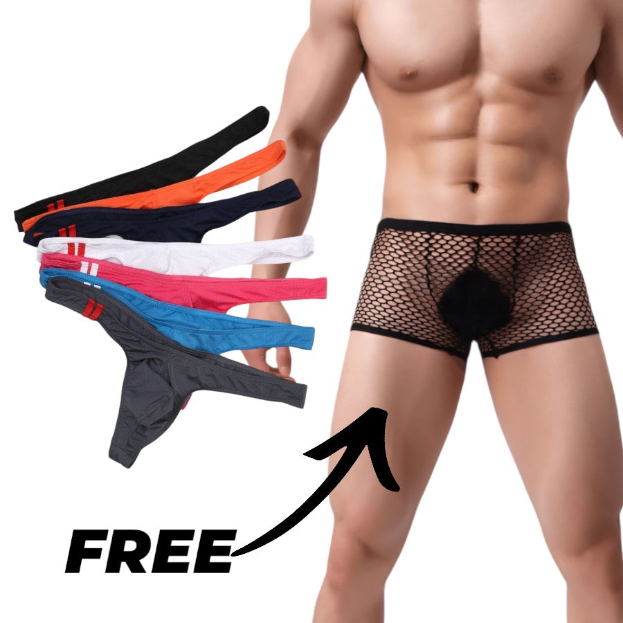 Buy a 5-Pack get the Show-it Low Rise Mesh Trunks Free