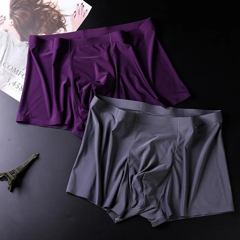 Grape Seamless Ice Silk Trunks