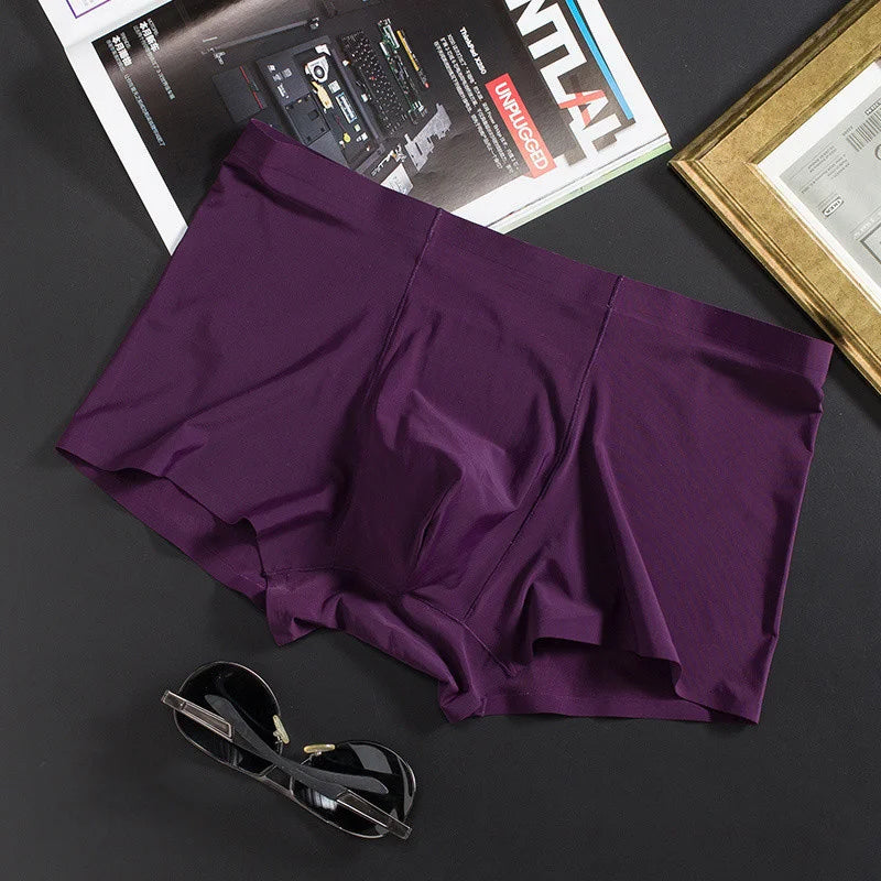 Grape Seamless Ice Silk Trunks