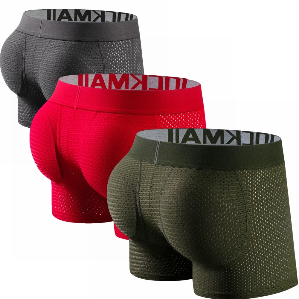 3 Pack Jockmail Bubble Butt Boxer Briefs