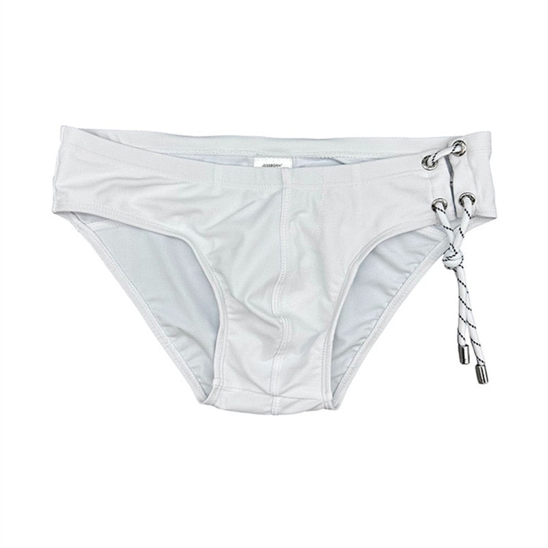 Side lace-up swim briefs