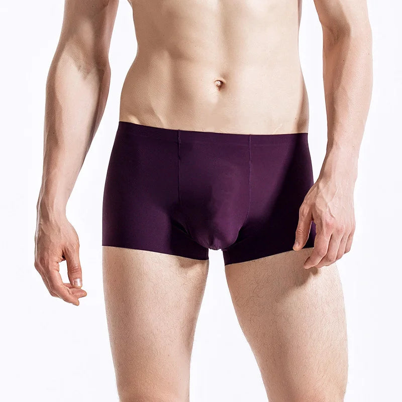 Grape Seamless Ice Silk Trunks
