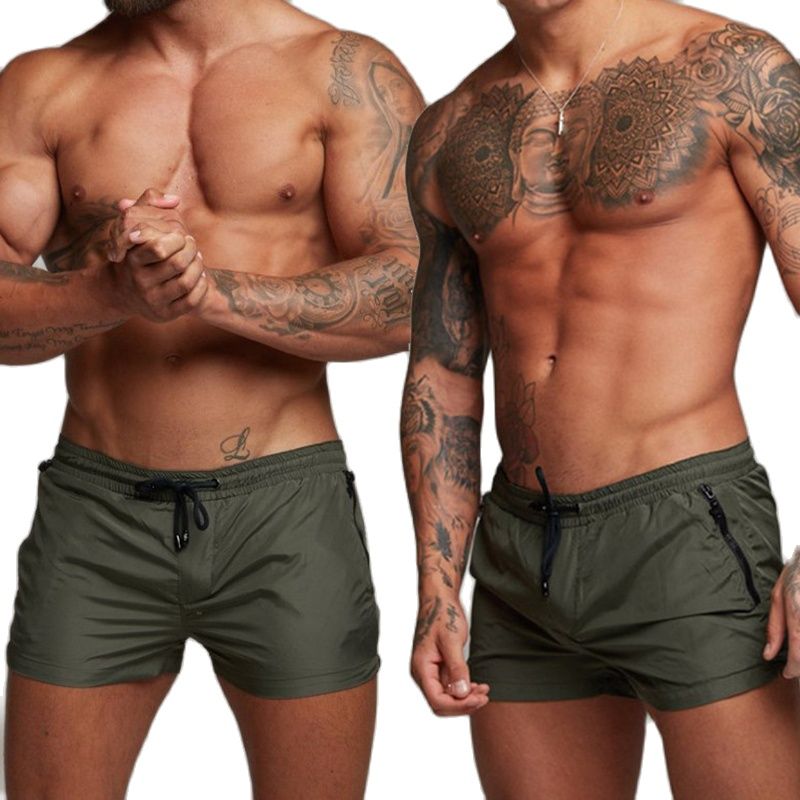 5" Quick Dry Men's Army Green Shorts