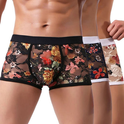 sexy men's lace boxers