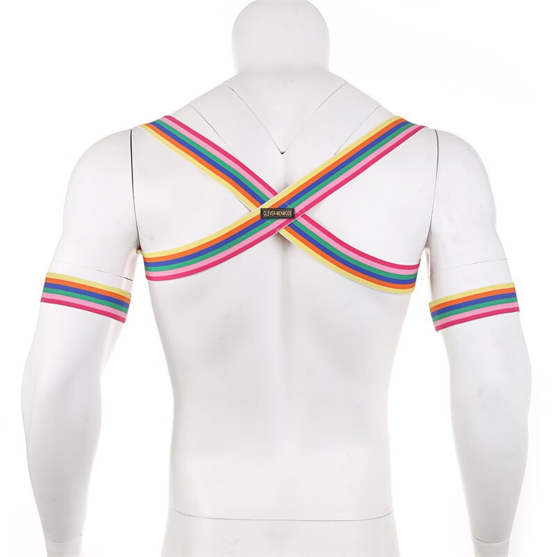 rainbow strap harness
