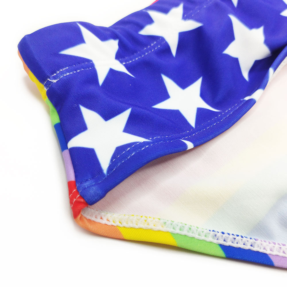 american flag low rise swim briefs for men