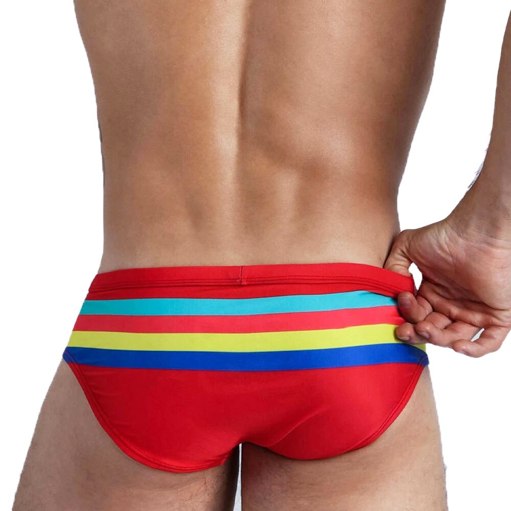 striped swim briefs for men