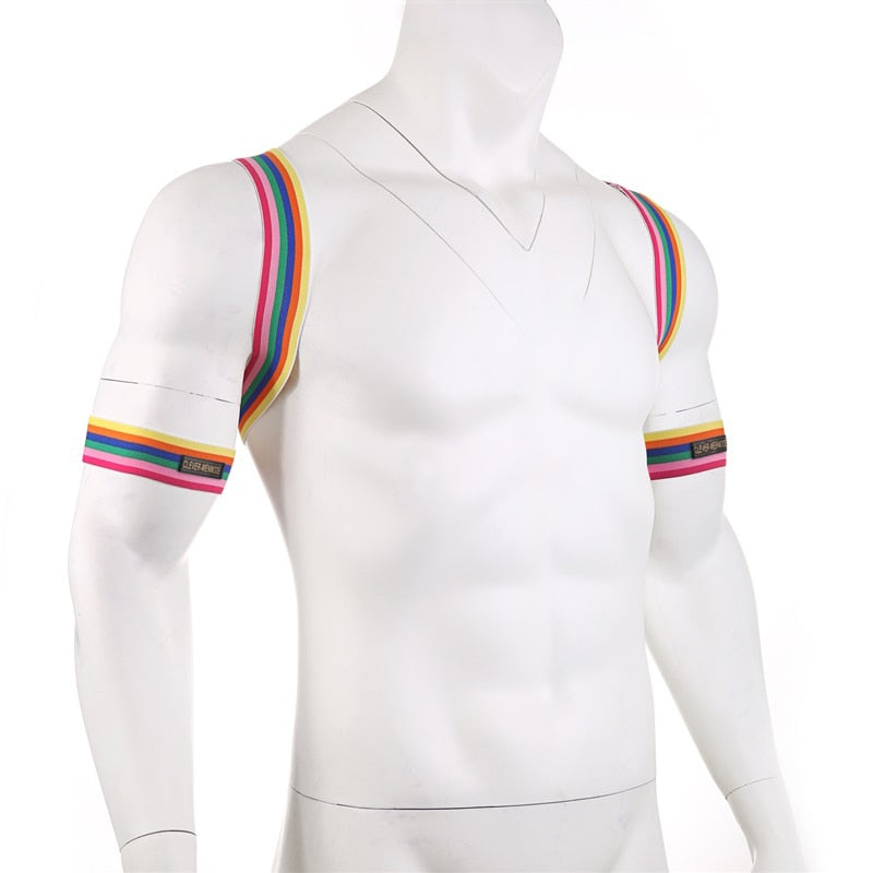 rainbow strap harness