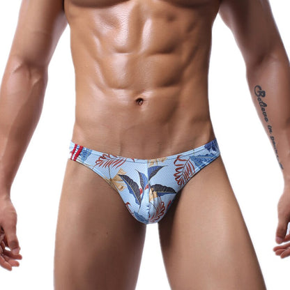 mens thong with flowery print
