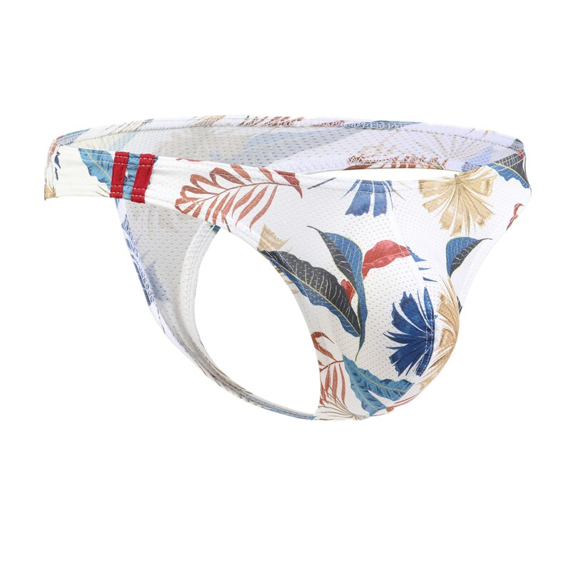 mens thong with flowery print