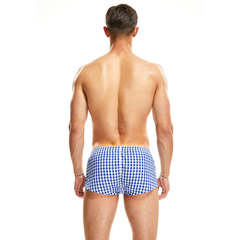 scottish plaid men's mini boxers