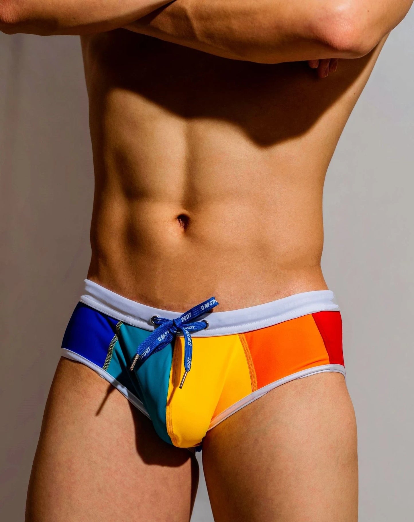 Audacious Rainbow Swim Briefs