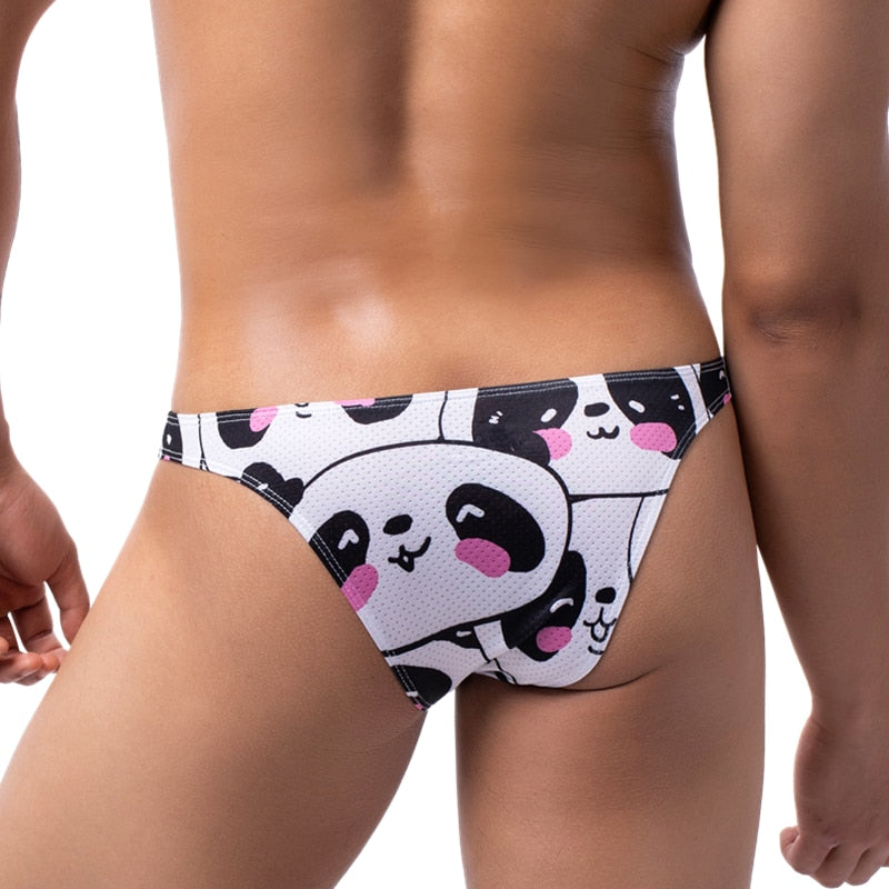 men's sexy bikini brief with print