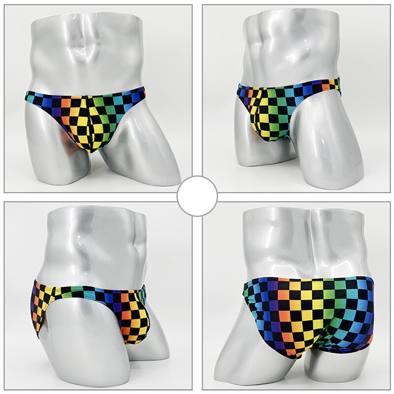 Pride Checkered Rainbow Swimbrief