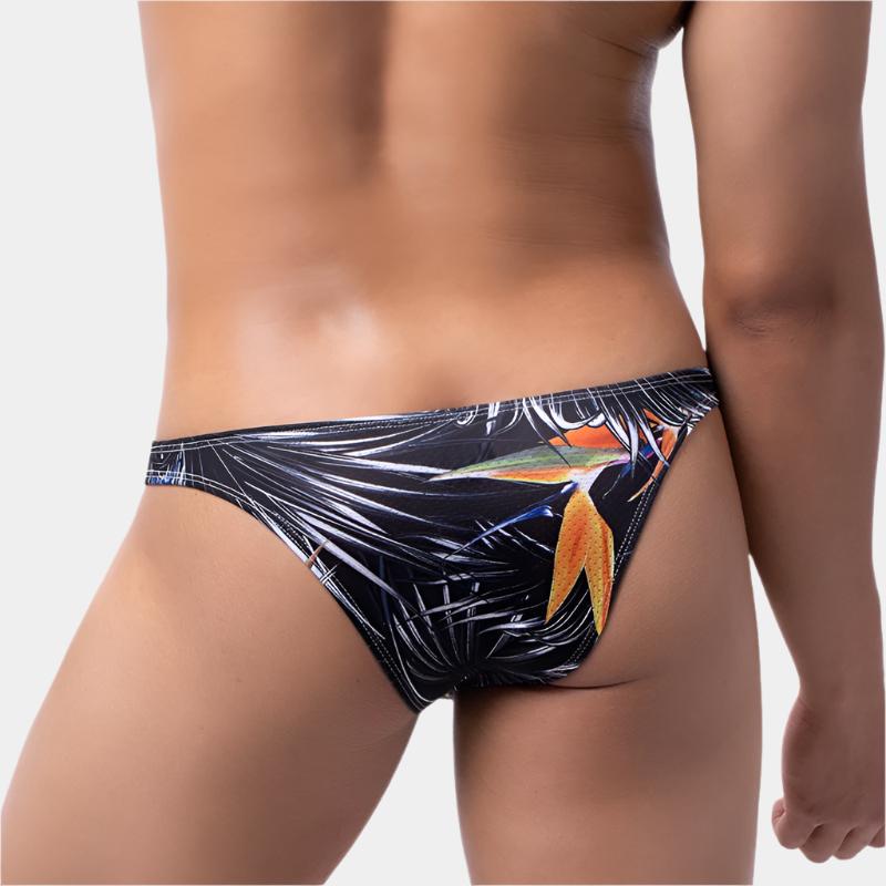 men's sexy bikini brief with print