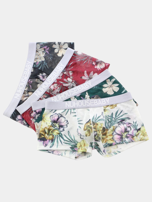 4 Pack Floral Sheer Trunks