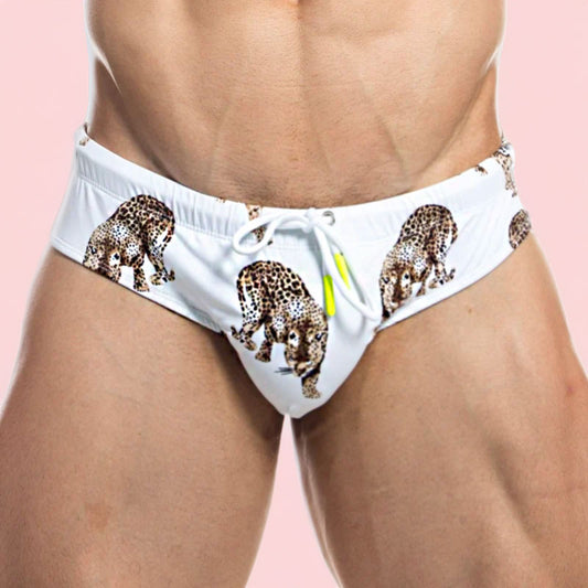 Wild Leopard Swim Briefs