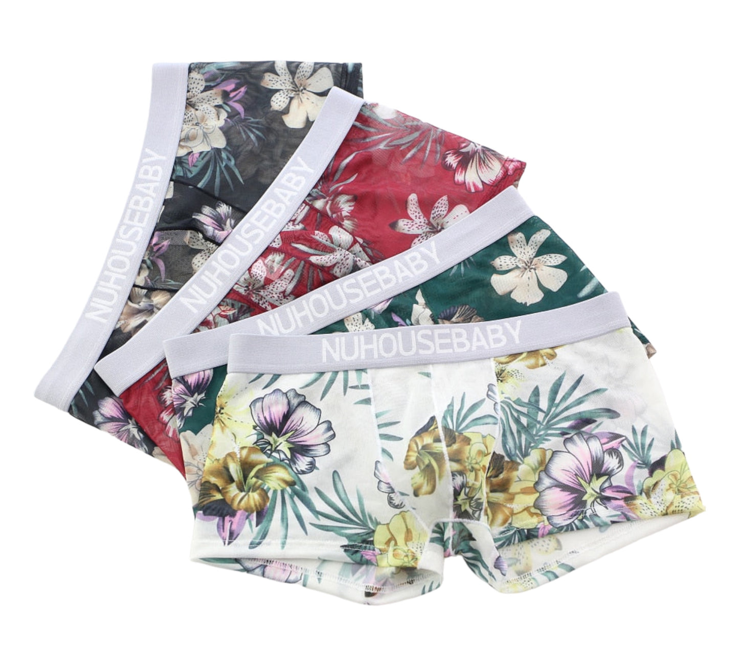 4 Pack Floral Sheer Trunks