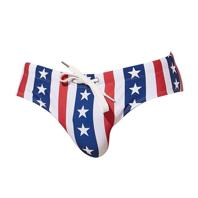 Patriotic Swim Briefs Vertical