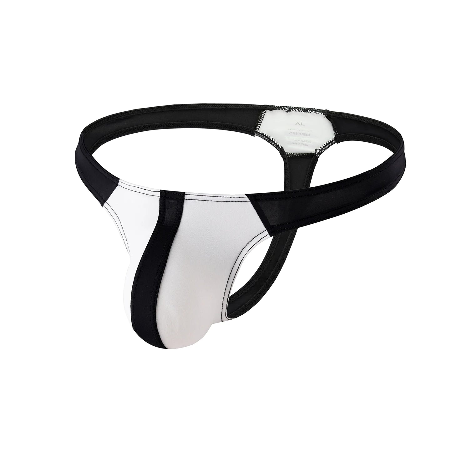 Black and white men's underwear on a white background