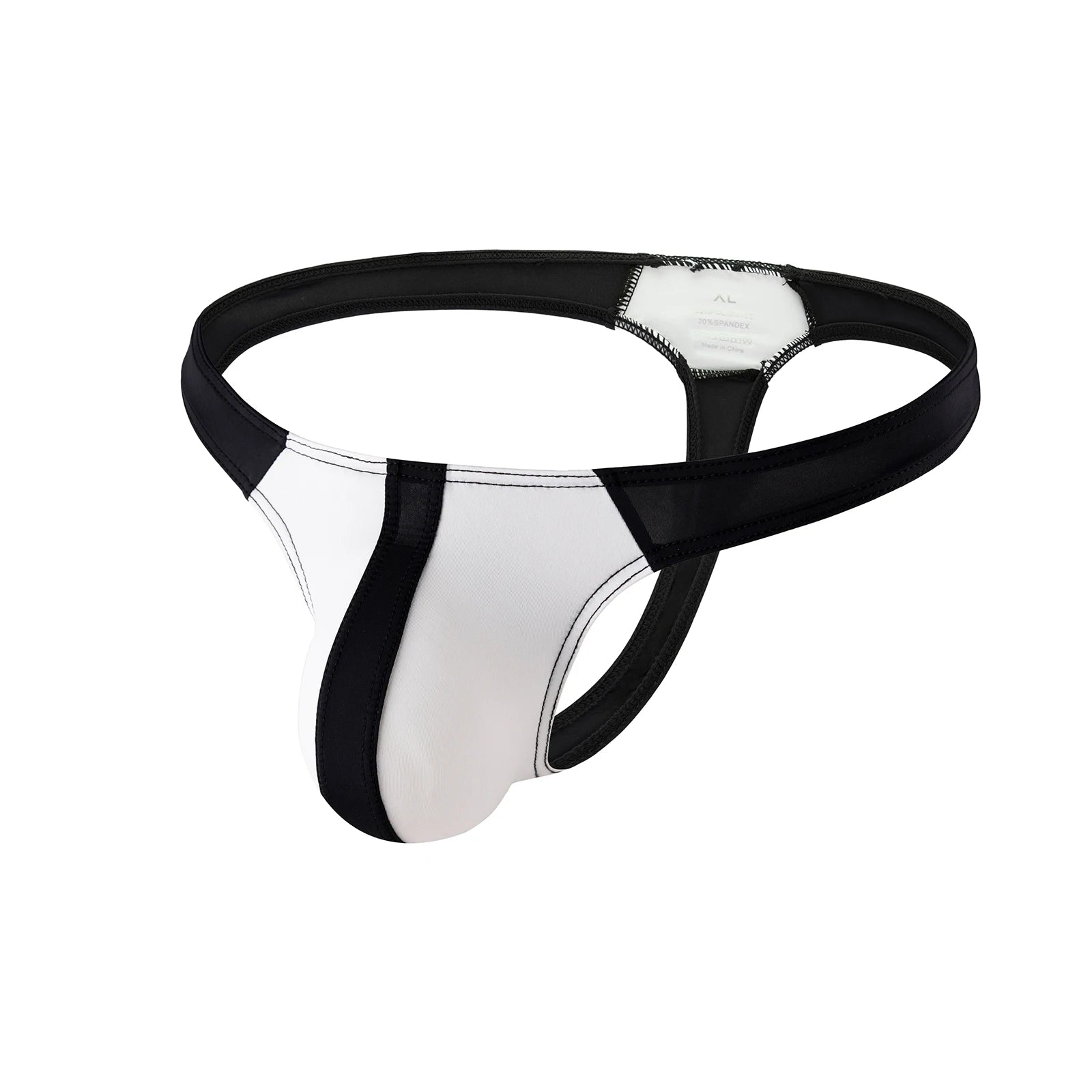 Black and white men's underwear on a white background