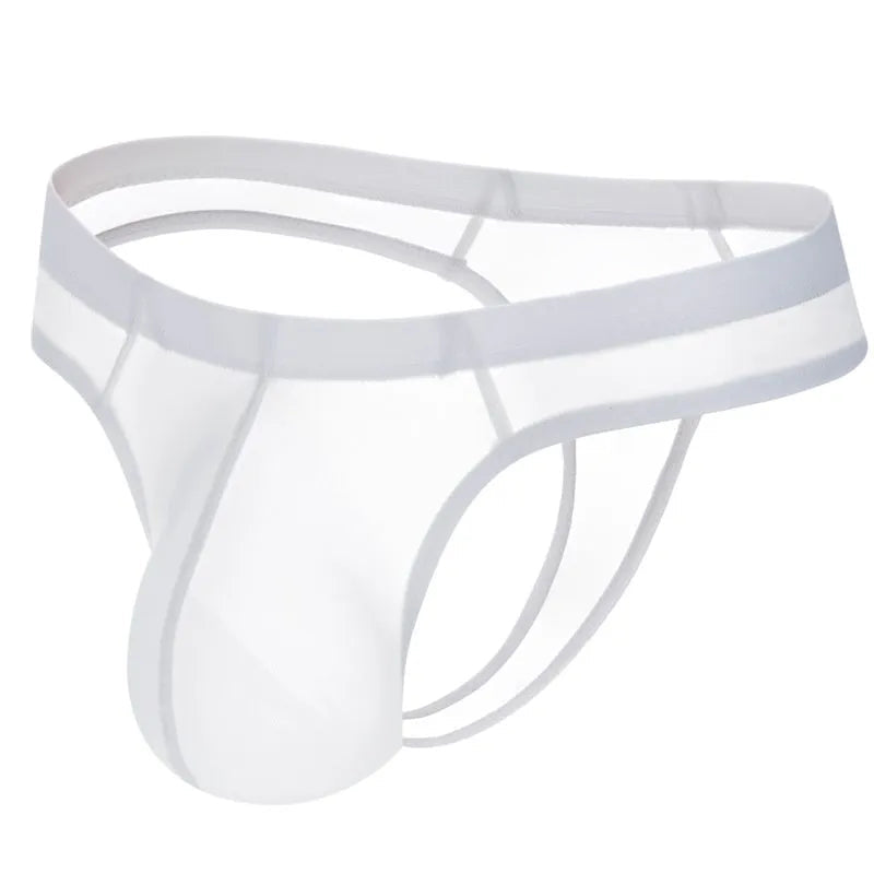 White men's underwear on a white background