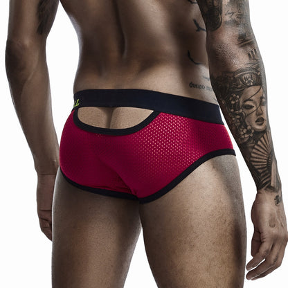 Hollow Front & Back Men's Mesh Briefs