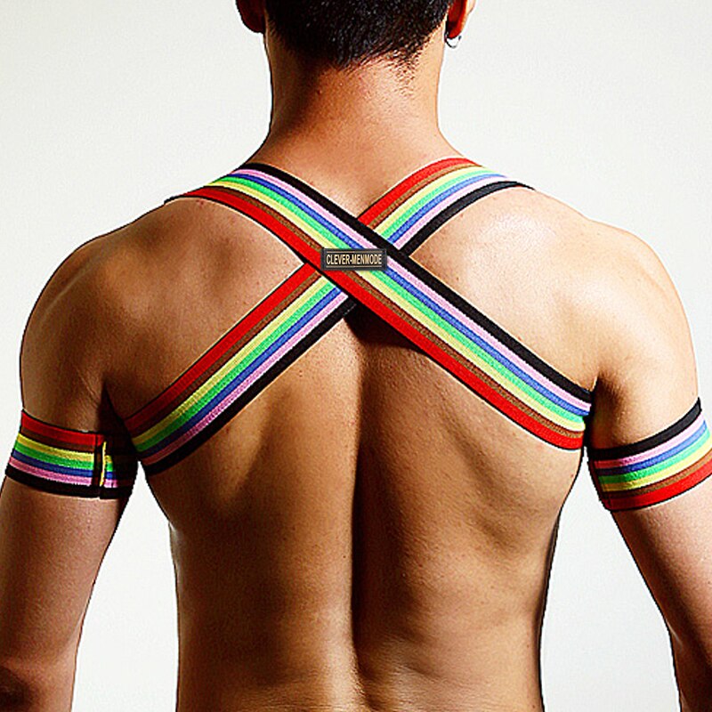 rainbow strap harness