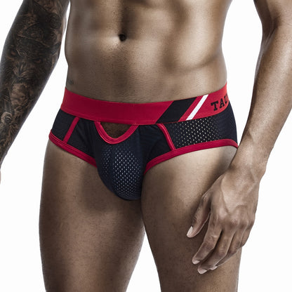 Hollow Front & Back Men's Mesh Briefs