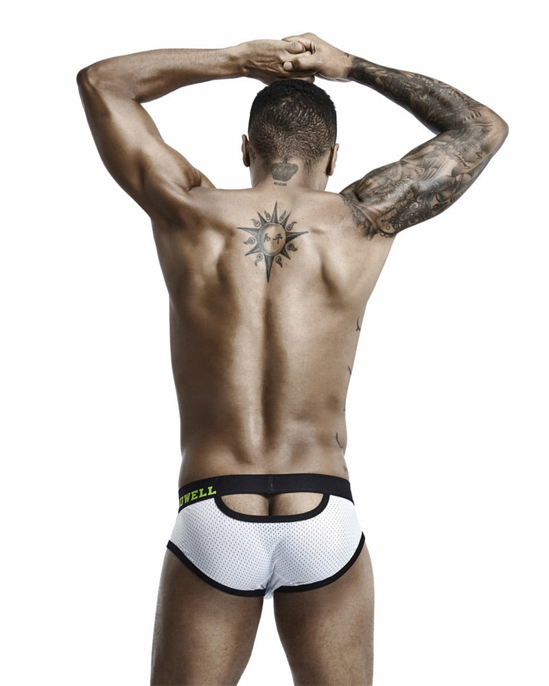 Hollow Front & Back Men's Mesh Briefs