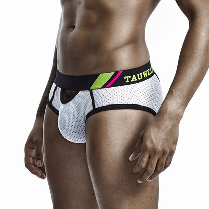 Hollow Front & Back Men's Mesh Briefs