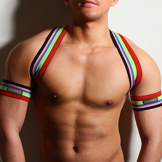 rainbow strap harness