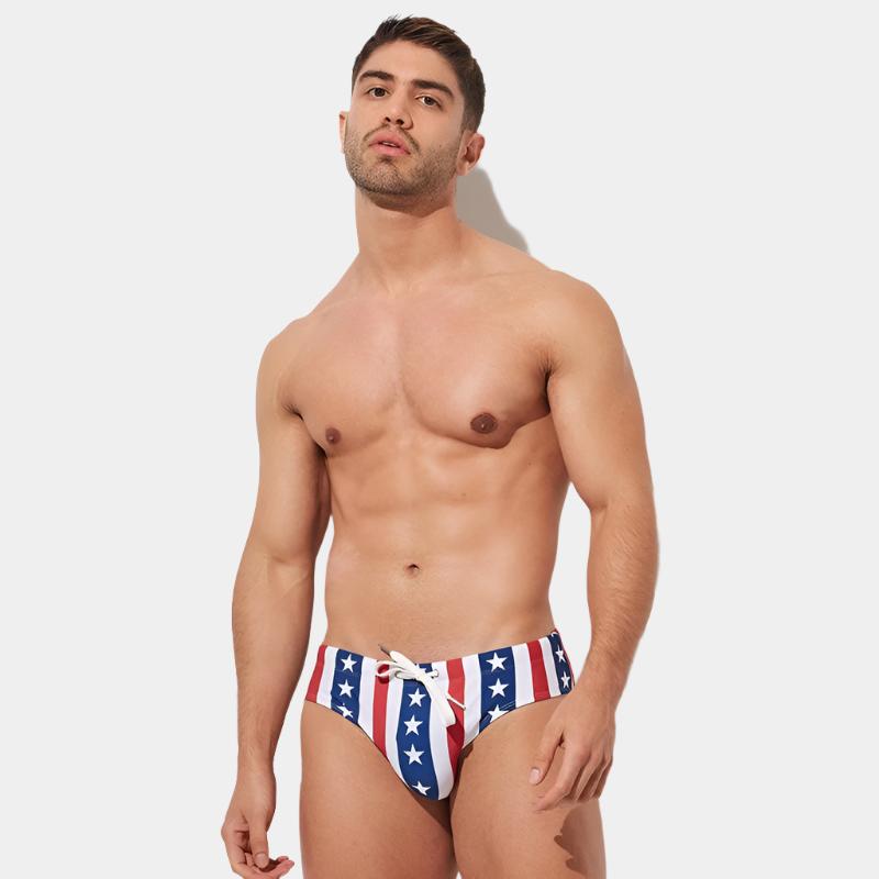 Patriotic Swim Briefs Vertical
