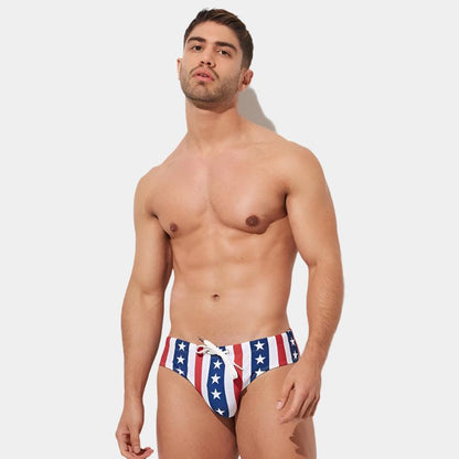 Patriotic Swim Briefs Vertical